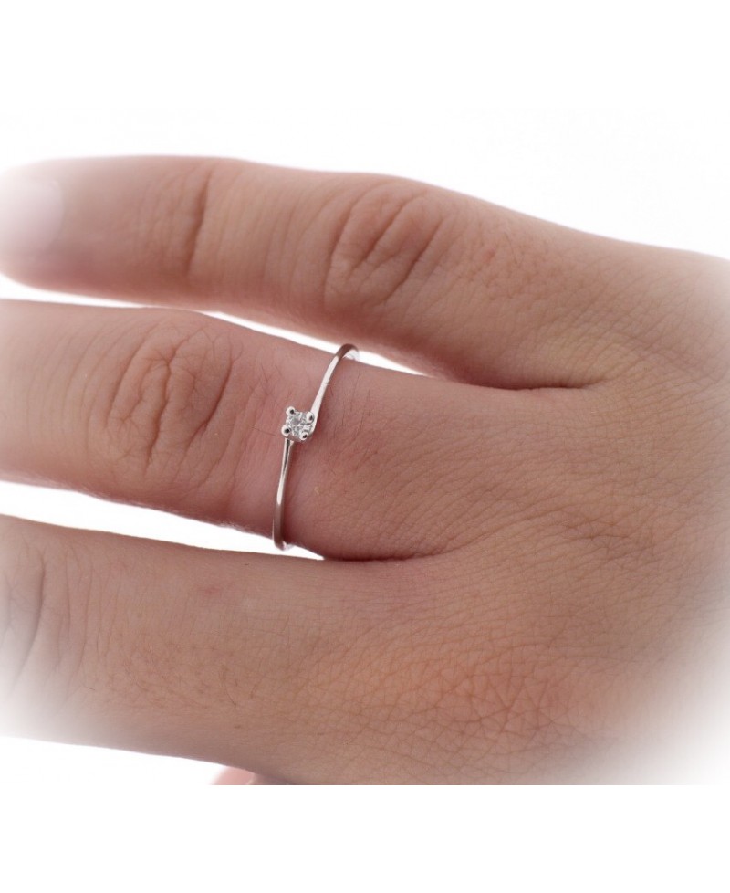 Anillo  Ob con 4 garras brillante | Joyería Gimeno | Tu joyería de confianza en Valencia