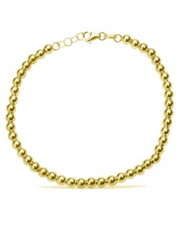 Pulsera en oro de bolas 3mm