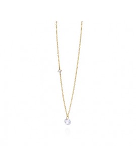 Cadena collar con topacio y...