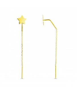 Pendientes estrella cadena...