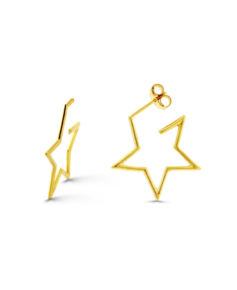 Pendientes de aro con forma de estrella, 19 mm | Joyería Gimeno | Tu joyería de confianza en Valencia
