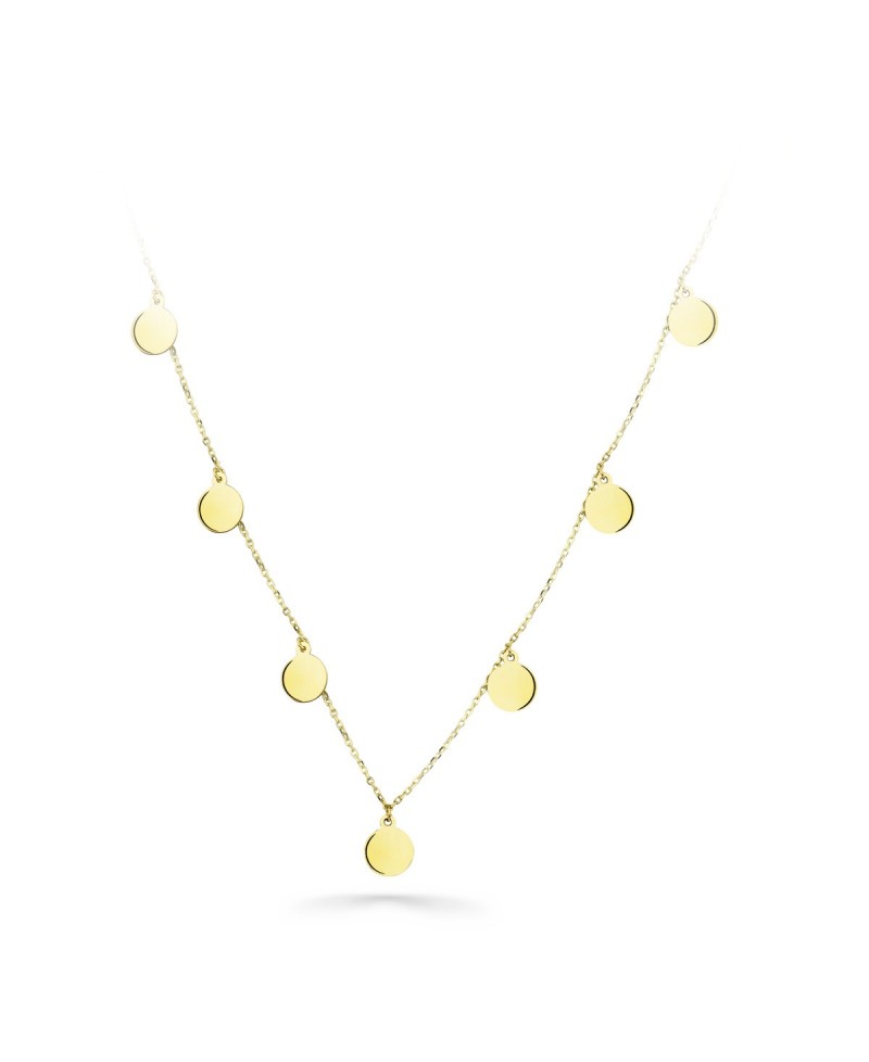 Cadena con chapitas de 6mm en oro | Joyería Gimeno | Tu joyería de confianza en Valencia