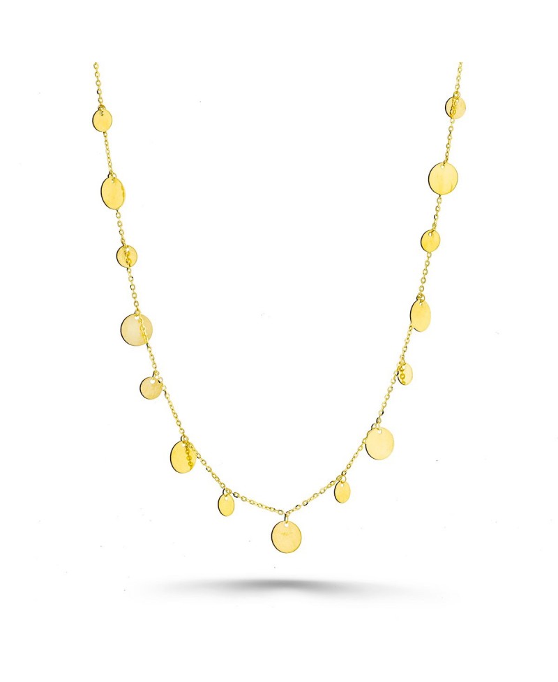 Cadena de 15 chapitas de  42 A 45 CM ORO | Joyería Gimeno | Tu joyería de confianza en Valencia