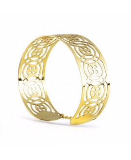 Pulsera de caña plana círculos