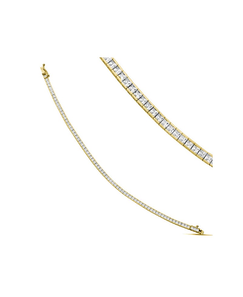 Pulsera rivier con piedras cuadradas | Joyería Gimeno | Tu joyería de confianza en Valencia