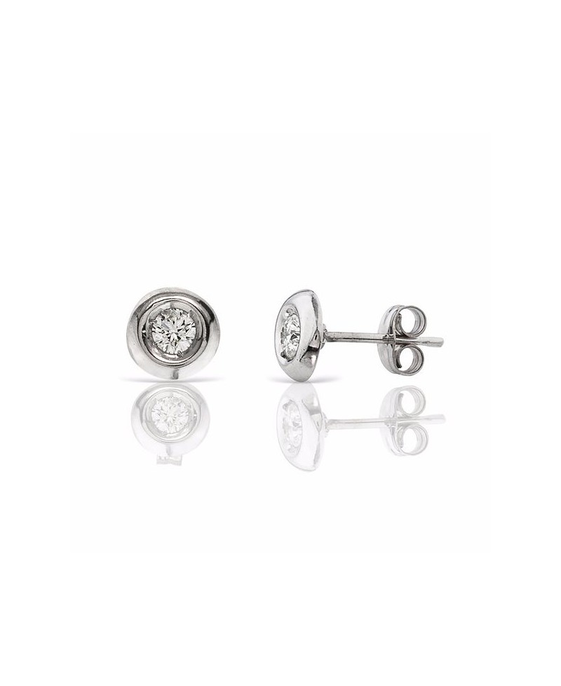 Pendiente de chaton OB con brillantes de 0.32 ct | Joyería Gimeno | Tu joyería de confianza en Valencia