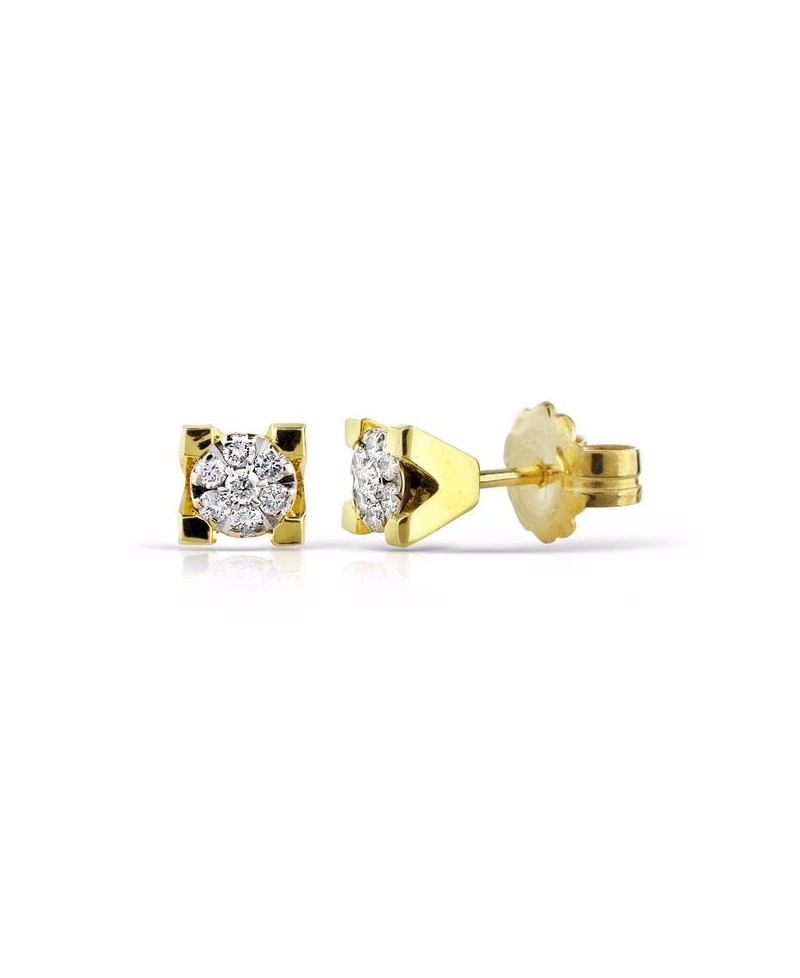 Pendientes OA brillantes  0.12klt | Joyería Gimeno | Tu joyería de confianza en Valencia