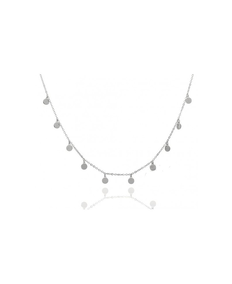 Collar de chapitas en plata, 10 chapas | Joyería Gimeno | Tu joyería de confianza en Valencia