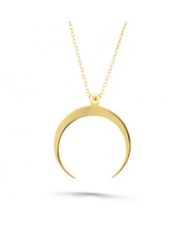 Collar de oro con media...