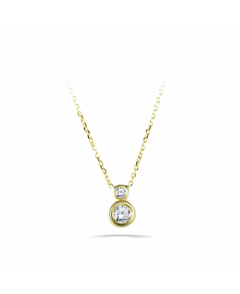 Gargantilla de chaton doble, oro amarillo | Joyería Gimeno | Tu joyería de confianza en Valencia