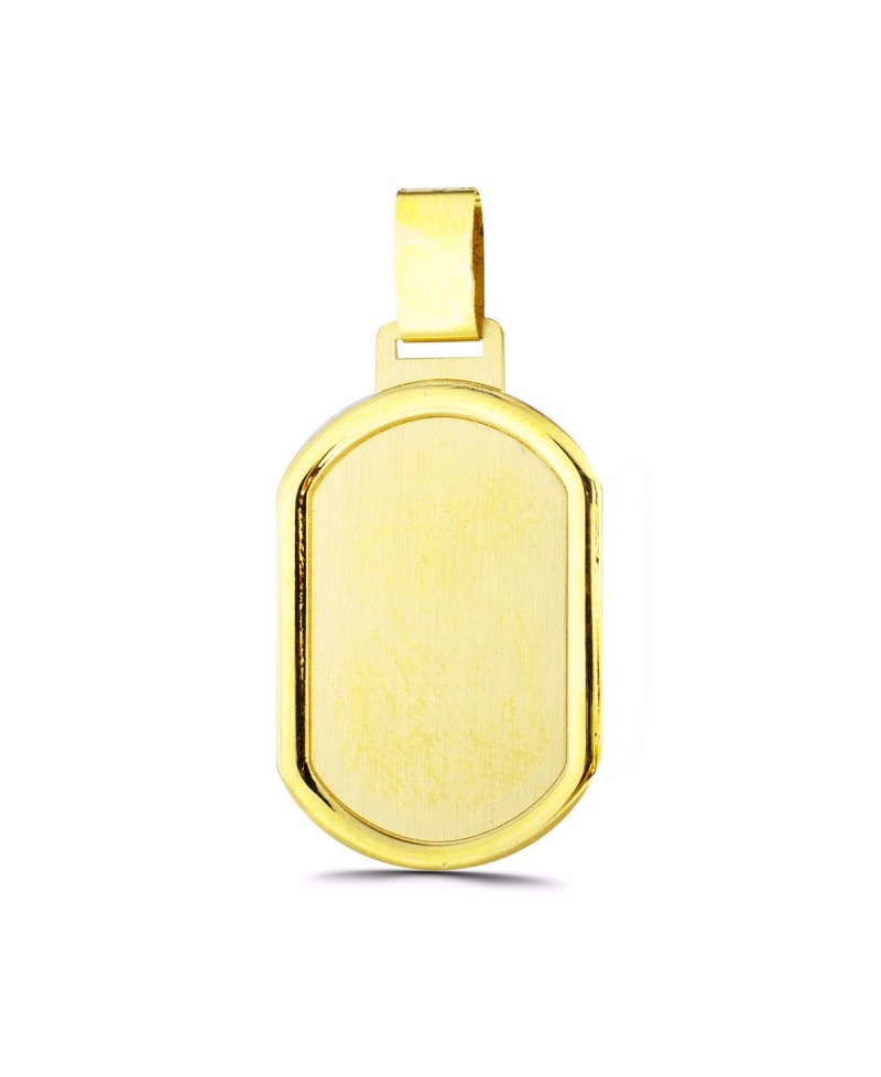 Chapa rectangular de oro con bisel | Joyería Gimeno | Tu joyería de confianza en Valencia