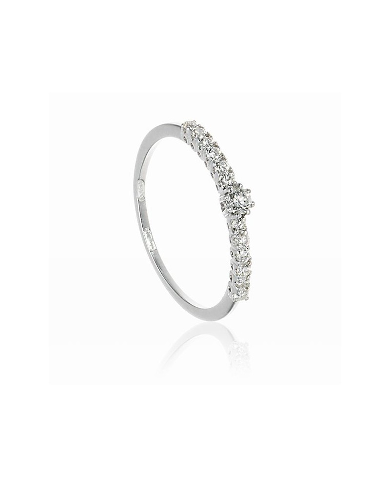 Anillo de brillantes ob 24 cts, brazo cuchillo | Joyería Gimeno | Tu joyería de confianza en Valencia