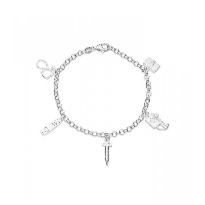 Pulsera de plata enfermeras | Joyería Gimeno | Tu joyería de confianza en Valencia