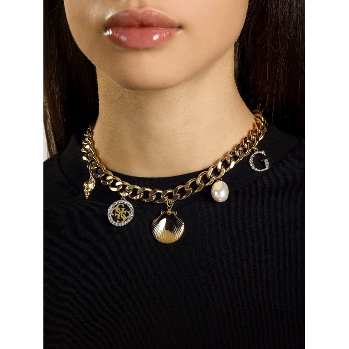 Collar de GUESS chapado oro, modelo MERMAID | Joyería Gimeno | Tu joyería de confianza en Valencia