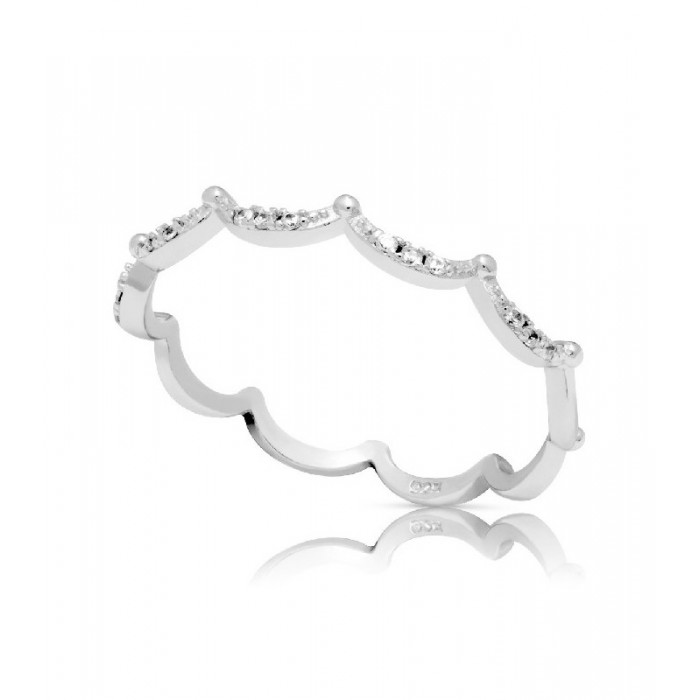 Anillo de plata, corona circonitas | Joyería Gimeno | Tu joyería de confianza en Valencia