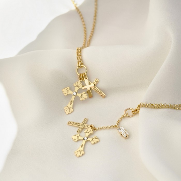 Collar BOHEME Victoria cruz, dorado | Joyería Gimeno | Tu joyería de confianza en Valencia