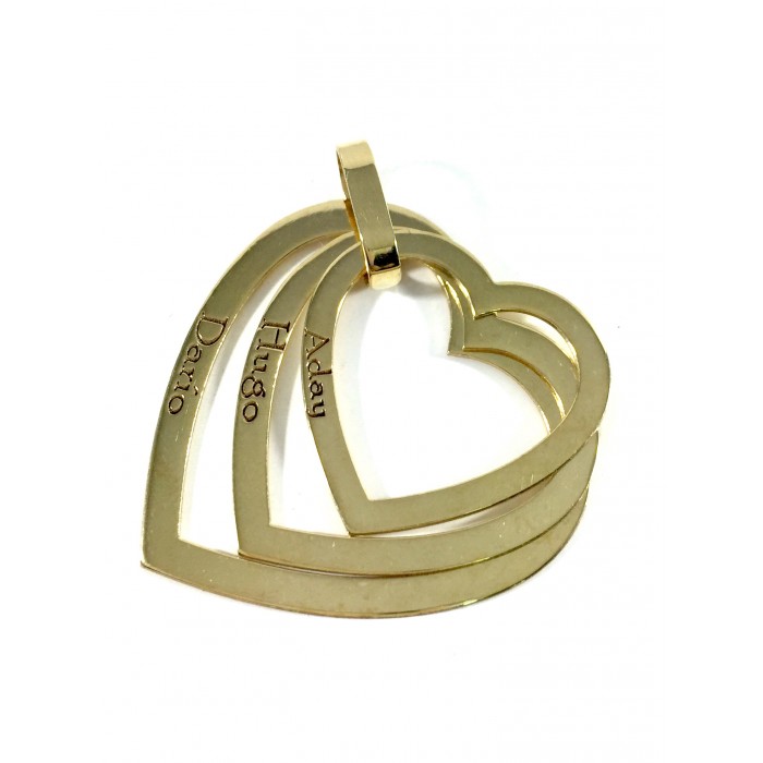 Colgante Corazón Personalizable, oro | Joyería Gimeno | Tu joyería de confianza en Valencia