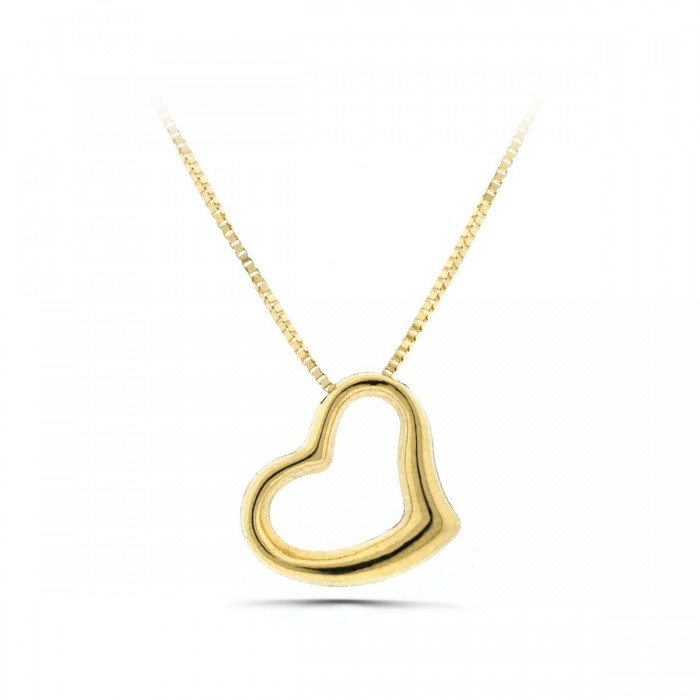 Colgante mas cadena, Corazón redondo de 12x10 mm | Joyería Gimeno | Tu joyería de confianza en Valencia