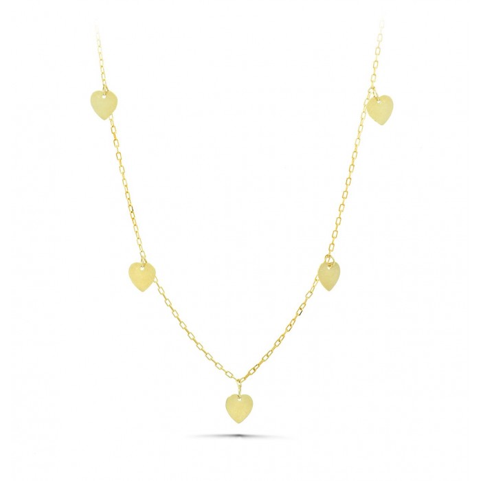Gargantilla de 5 corazones, oro amarillo | Joyería Gimeno | Tu joyería de confianza en Valencia