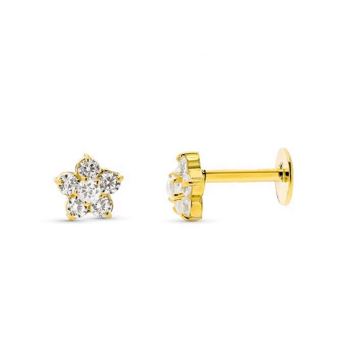 Piercing tipo flor Labio, 5mm | Joyería Gimeno | Tu joyería de confianza en Valencia