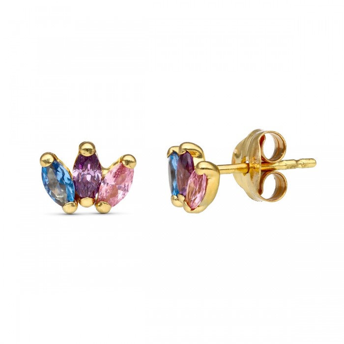 Pendientes de oro mini, 6x4mm | Joyería Gimeno | Tu joyería de confianza en Valencia