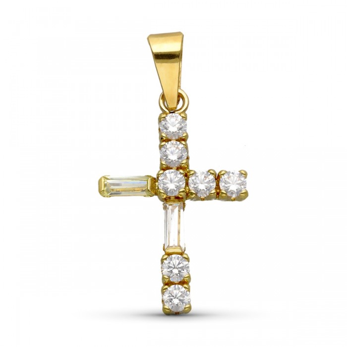 CRUZ DE ORO MODERNA 15X10 | Joyería Gimeno | Tu joyería de confianza en Valencia