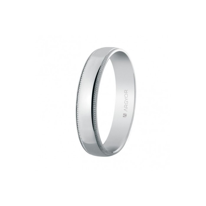 Alianza plata facetada 4mm | Joyería Gimeno | Tu joyería de confianza en Valencia