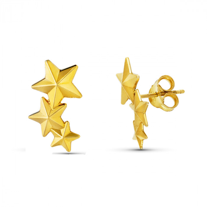 Pendiente trepador 3 estrellas | Joyería Gimeno | Tu joyería de confianza en Valencia