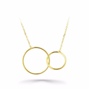 Collar de dos círculos en oro