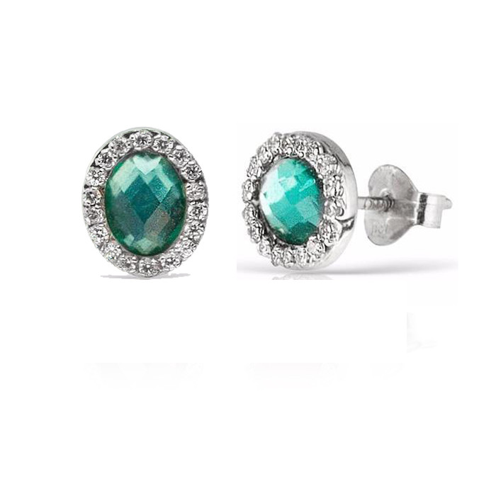 Pendientes oro blanco- 11x9 mm | Joyería Gimeno | Tu joyería de confianza en Valencia