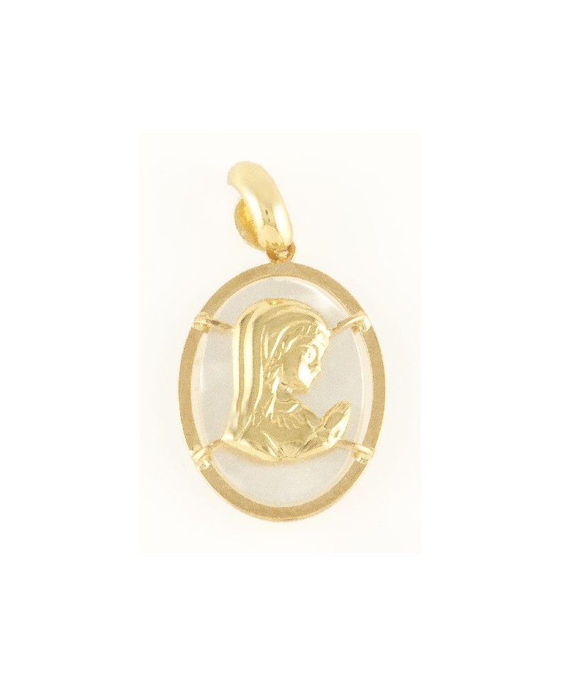 Medalla virgen niña nacar | Joyería Gimeno | Tu joyería de confianza en Valencia