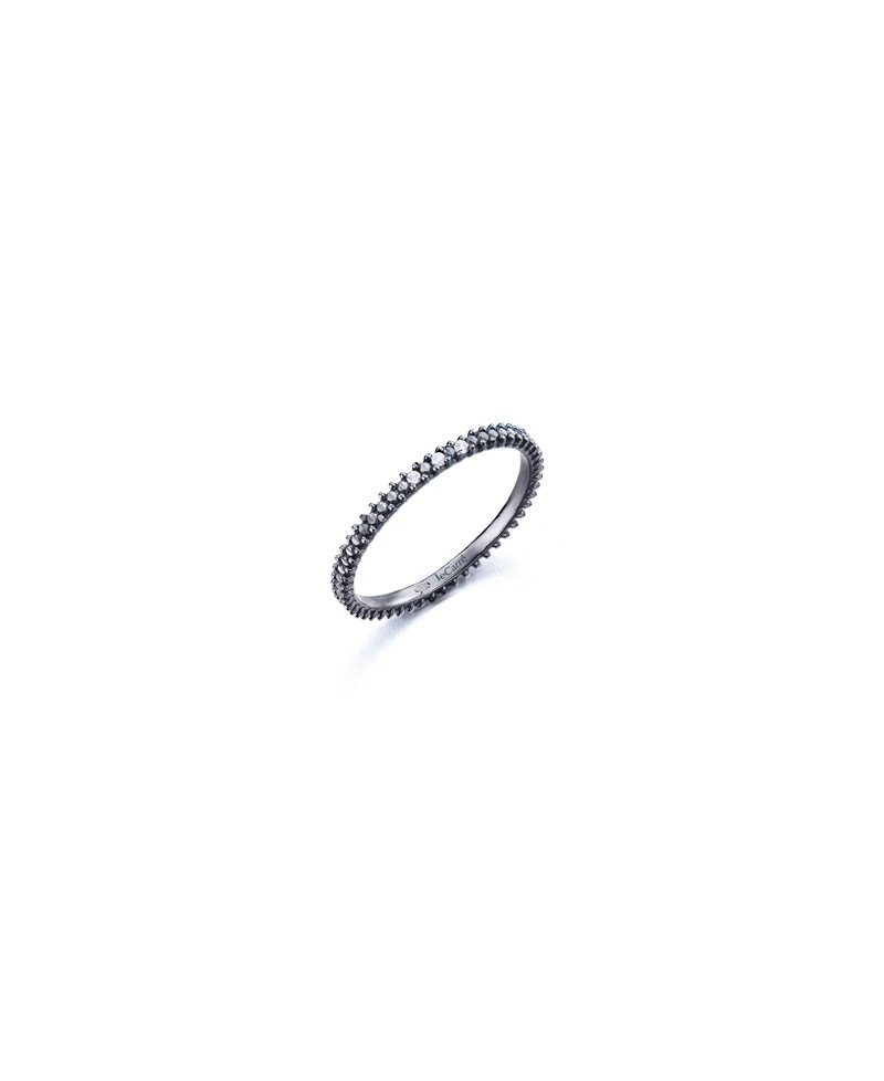 Anillo mujer diamantes rutenio | Joyería Gimeno | Tu joyería de confianza en Valencia