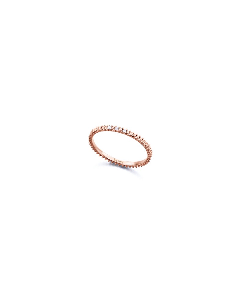 Anillo mujer diamantes baño rosa | Joyería Gimeno | Tu joyería de confianza en Valencia