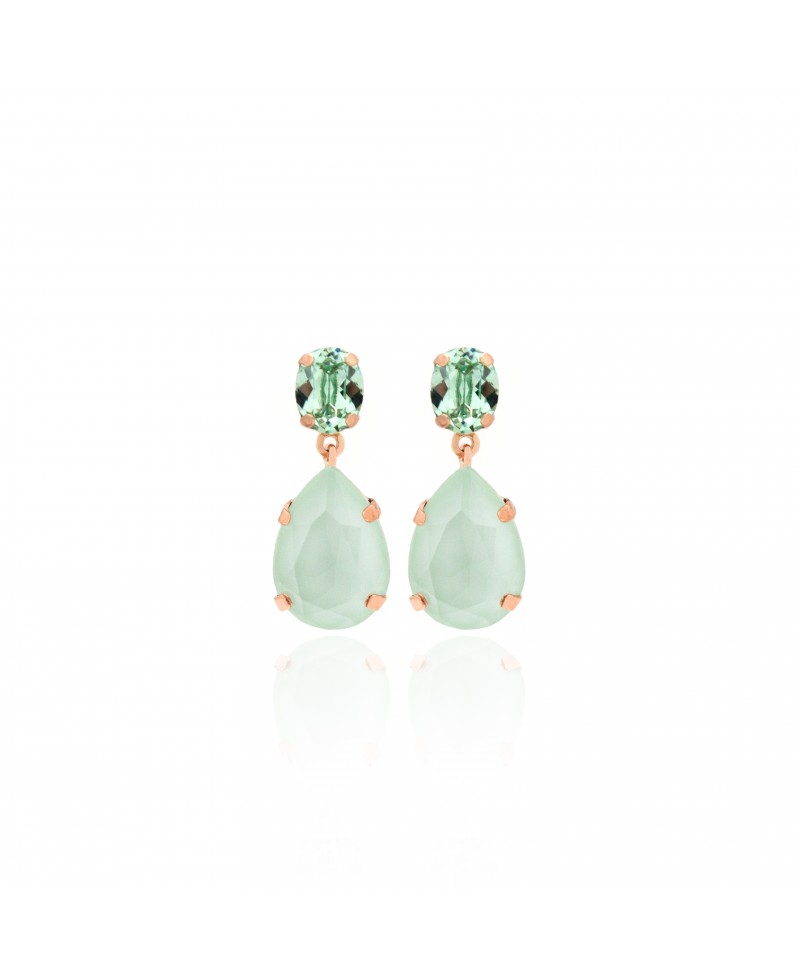 Pendientes mujer Victoria cruz talco verde | Joyería Gimeno | Tu joyería de confianza en Valencia