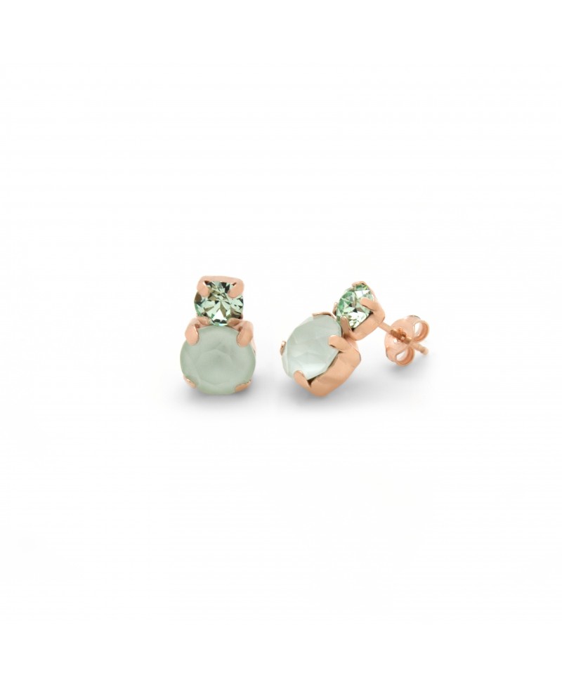 Pendientes mujer Victoria cruz combinados verde | Joyería Gimeno | Tu joyería de confianza en Valencia