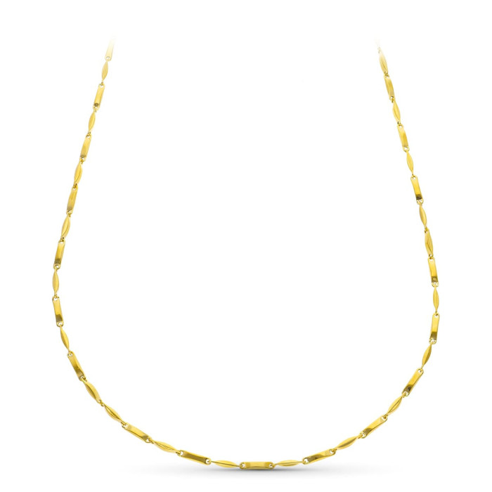 18k Cadena Oro Amarillo Tramos Hueca 60 Cm 2.5 Mm | Joyería Gimeno | Tu joyería de confianza en Valencia