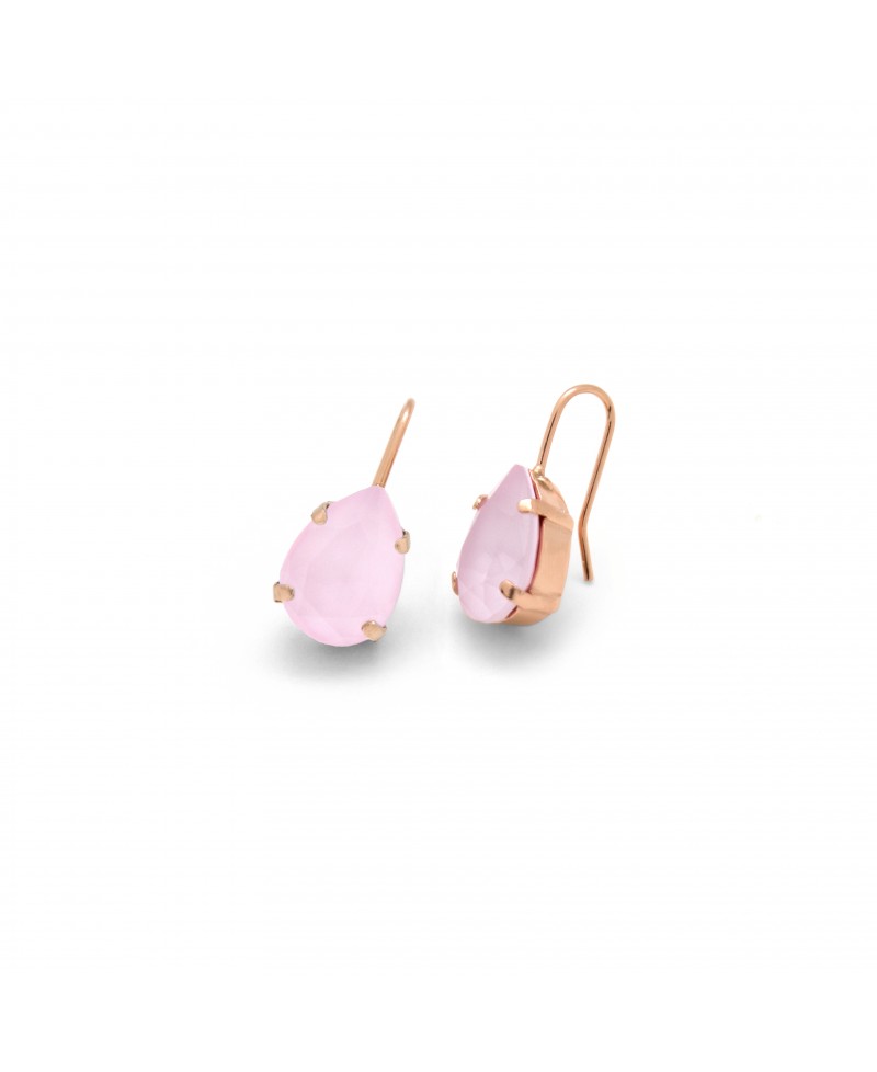 Pendiente mujer gancho rosa | Joyería Gimeno | Tu joyería de confianza en Valencia