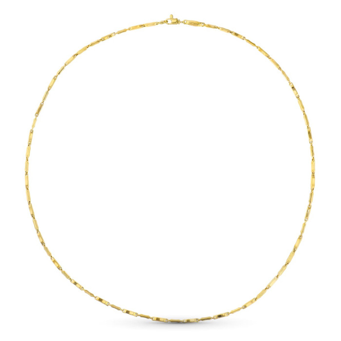 18k Cadena Oro Amarillo Tramos Hueca 60 Cm 2.5 Mm | Joyería Gimeno | Tu joyería de confianza en Valencia