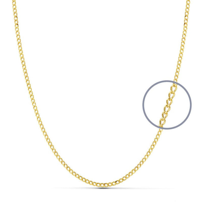 18k Cadena Barbada Hueca 40x1. | Joyería Gimeno | Tu joyería de confianza en Valencia
