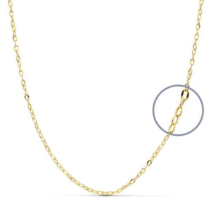 18k Cadena Hueca 40x1.8 Mm