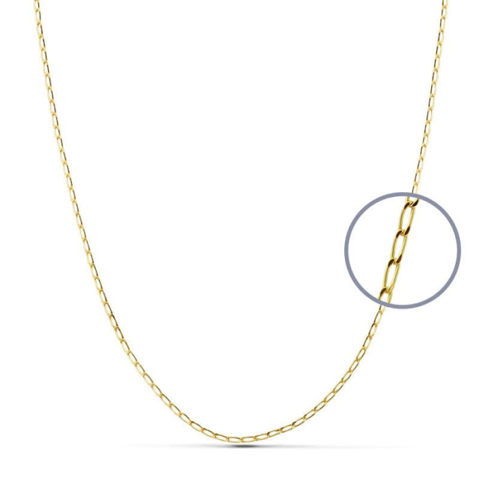 18k Cadena Bilbao 60 Cm Hueca 1.2 Mm | Joyería Gimeno | Tu joyería de confianza en Valencia