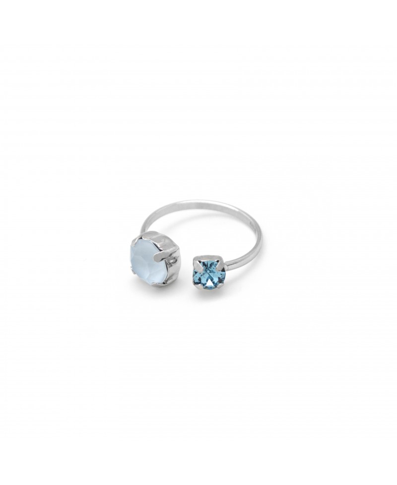 Anillo mujer combinado azul | Joyería Gimeno | Tu joyería de confianza en Valencia