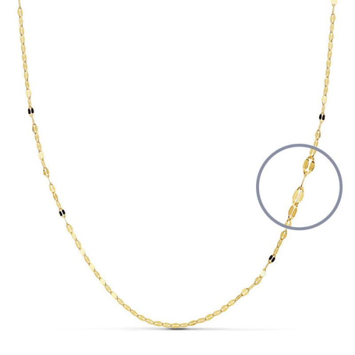 18k Cadena Maciza  Diamantada 40 Cm 1 Mm | Joyería Gimeno | Tu joyería de confianza en Valencia