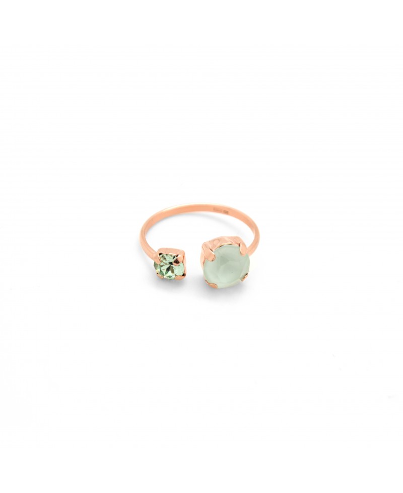 Anillo mujer combinado verde | Joyería Gimeno | Tu joyería de confianza en Valencia