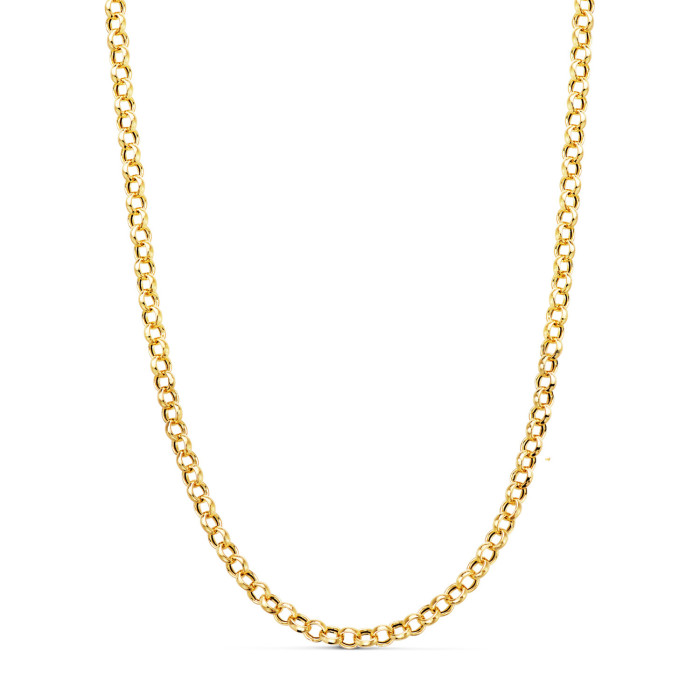 18k Cadena Oro Amarillo Rolo Hueco Ancho: 3 Mm. Largo: 50cm Cierre Reasa | Joyería Gimeno | Tu joyería de confianza en Valencia