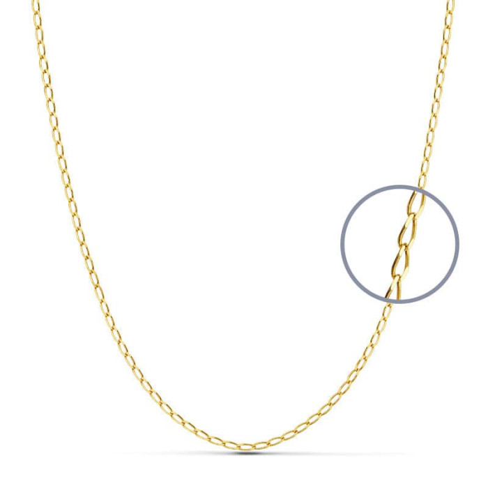18k Cadena Maciza Bilbao 45 Cm 1.2 Mm | Joyería Gimeno | Tu joyería de confianza en Valencia
