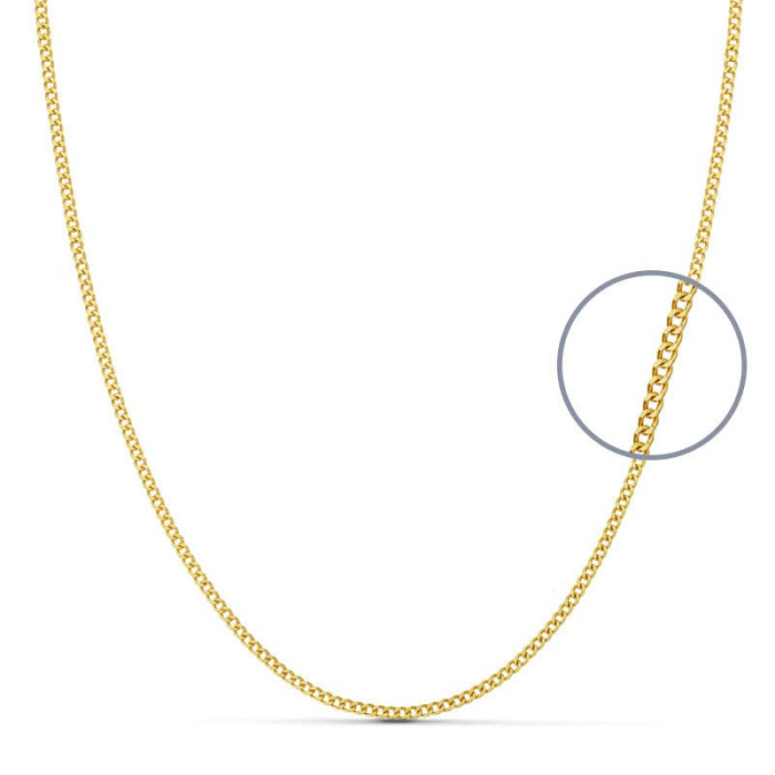18k Cadena Maciza Barbada 40 Cm 1.2 Mm | Joyería Gimeno | Tu joyería de confianza en Valencia