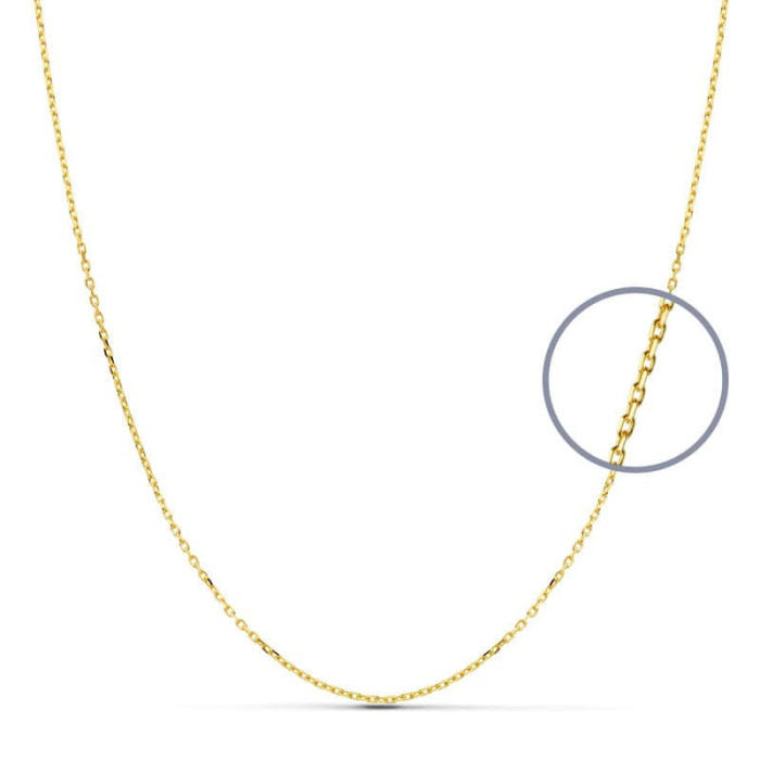 18k Cadena Maciza Forzada 45 Cm 1 Mm 2.40 Gr | Joyería Gimeno | Tu joyería de confianza en Valencia