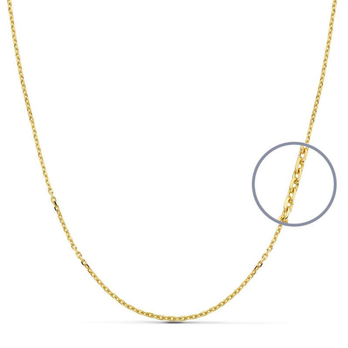 18k Cadena Maciza Forzada 40 Cm 1.5 Mm | Joyería Gimeno | Tu joyería de confianza en Valencia