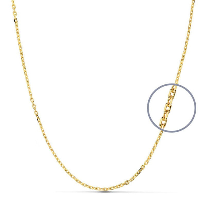 18k Cadena Maciza Forzada 40 Cm 1.7 Mm 4.90 Gr | Joyería Gimeno | Tu joyería de confianza en Valencia